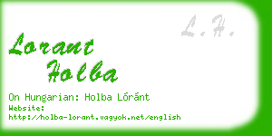 lorant holba business card