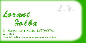 lorant holba business card